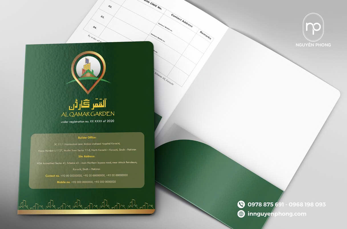 In kẹp file giấy a4 chuyên nghiệp